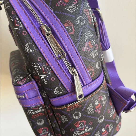 Loungefly Disney Doctor Facilier Mini Backpack in Black & Purple - Picture 4 of 5